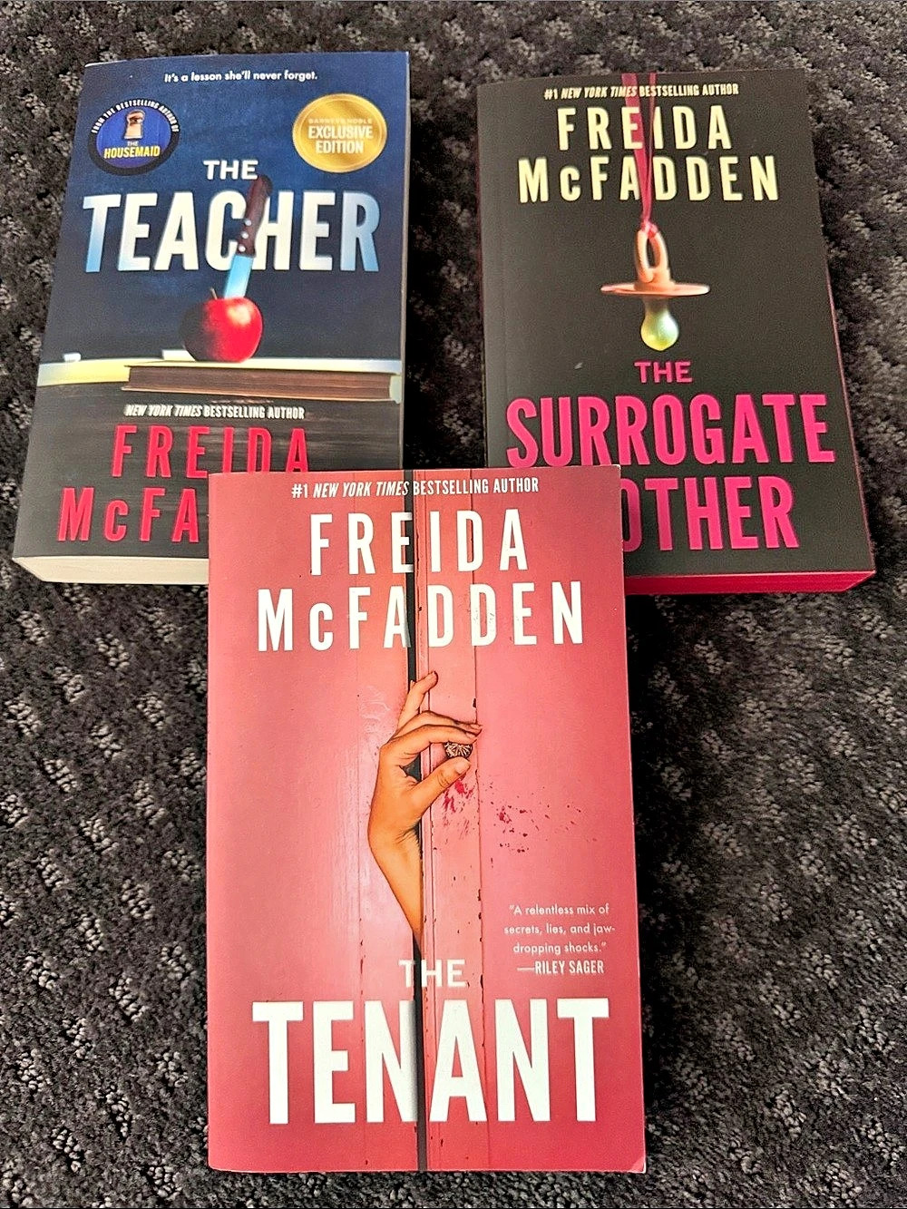 Freida McFadden Thriller Paperback Bundle (The Teacher, The Surrogate Mother